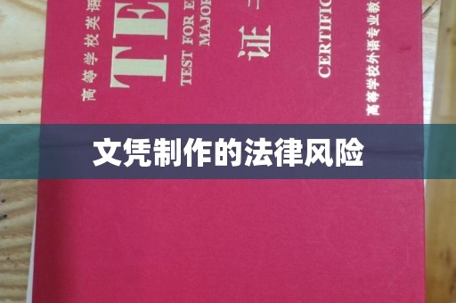 札达文凭制作的法律风险