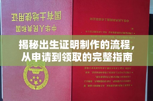 札达揭秘出生证明制作的流程，从申请到领取的完整指南