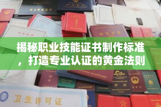 札达揭秘职业技能证书制作标准，打造专业认证的黄金法则