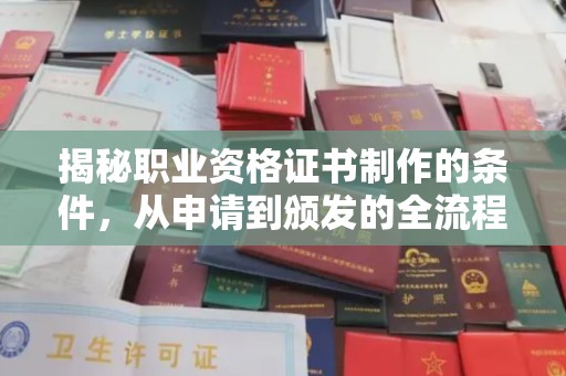 札达揭秘职业资格证书制作的条件，从申请到颁发的全流程解析